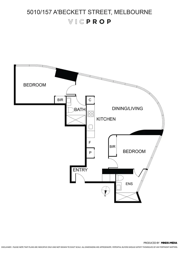 Floorplan of Homely apartment listing, 5010/157 A'Beckett Street, Melbourne VIC 3000
