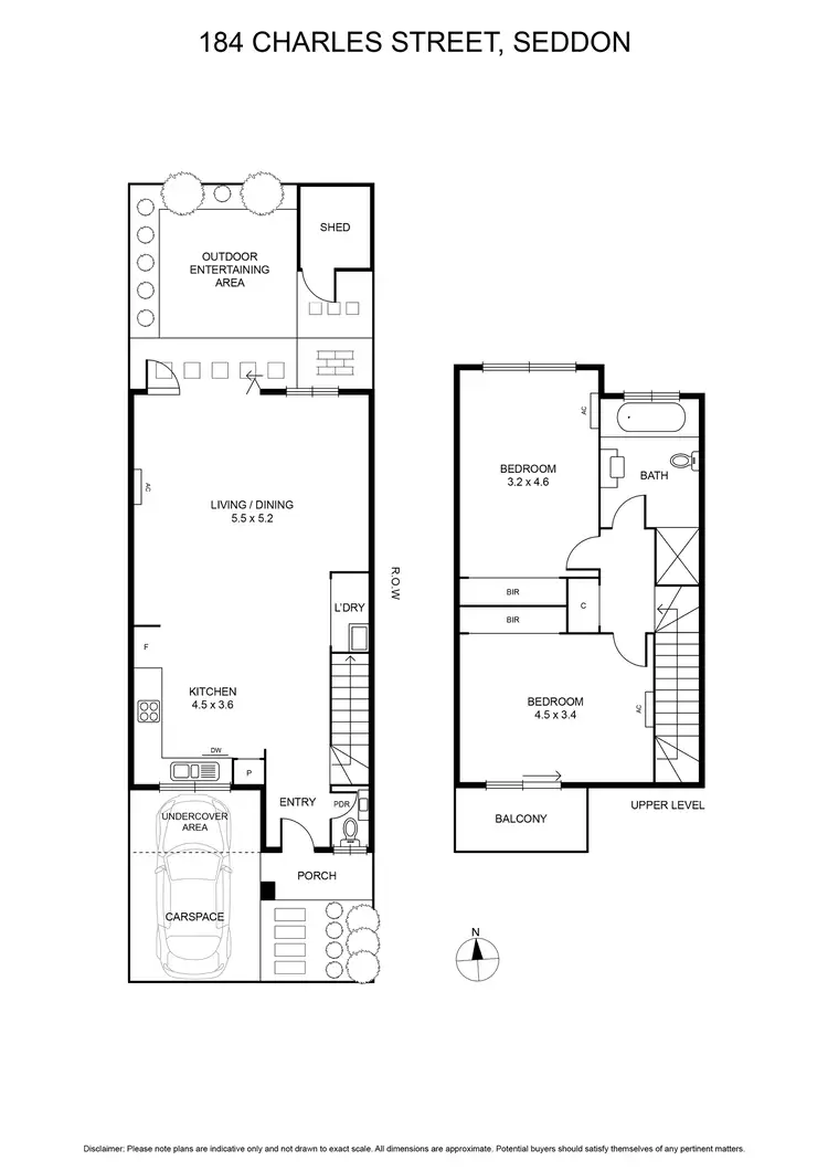 Floorplan of Homely townhouse listing, 184 Charles Street, Seddon VIC 3011