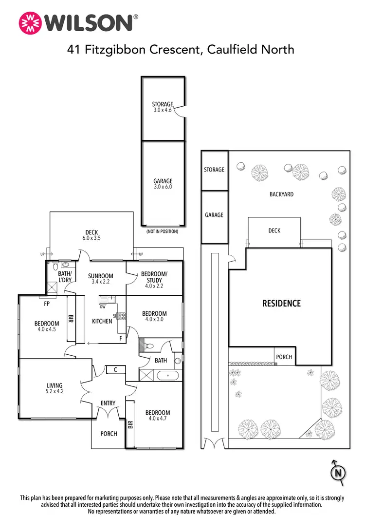 Floorplan of Homely house listing, 41 Fitzgibbon Crescent, Caulfield North VIC 3161