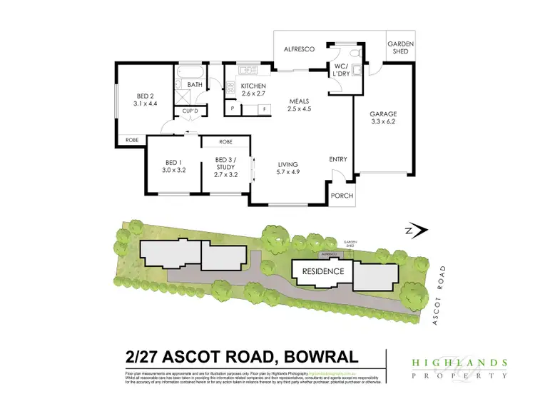 Floorplan of Homely villa listing, 2/27 Ascot Road, Bowral NSW 2576