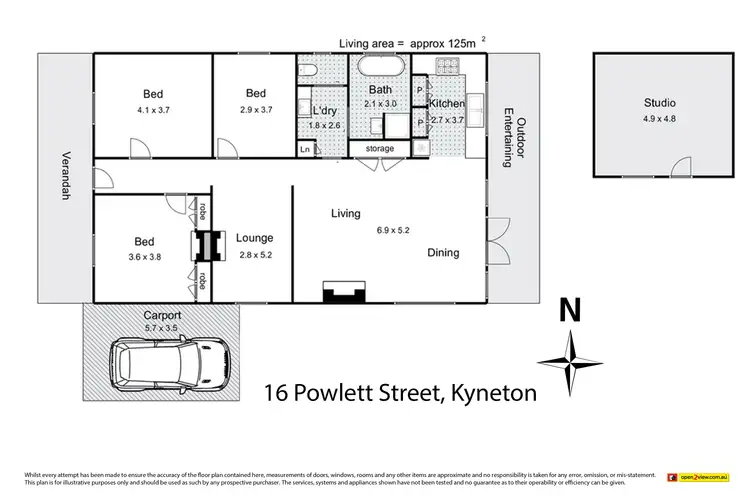 Floorplan of Homely house listing, 16 Powlett Street, Kyneton VIC 3444