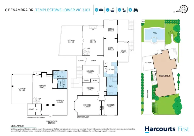 Floorplan of Homely house listing, 6 Benambra Drive, Templestowe Lower VIC 3107