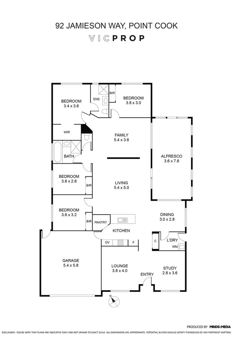 Floorplan of Homely house listing, 92 Jamieson Way, Point Cook VIC 3030