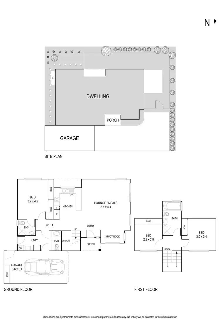 Floorplan of Homely townhouse listing, 2/65 Oriel Road, Ivanhoe VIC 3079