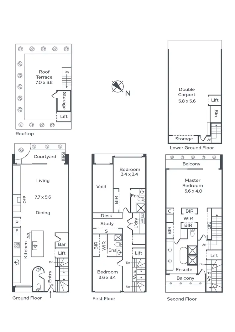 Floorplan of Homely townhouse listing, 4/18 Black Street, Brighton VIC 3186