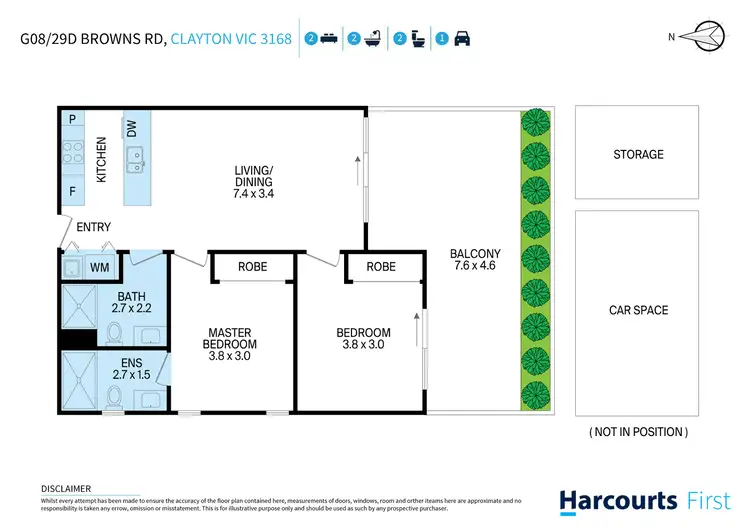 Floorplan of Homely apartment listing, G08/29D Browns Road, Clayton VIC 3168