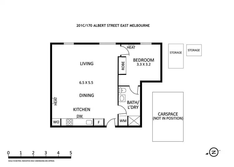 Floorplan of Homely apartment listing, 201C/170 Albert Street, East Melbourne VIC 3002