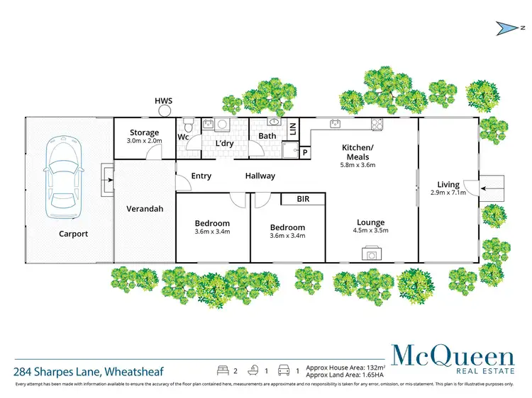 Floorplan of Homely house listing, 284 Sharpes Lane, Wheatsheaf VIC 3461