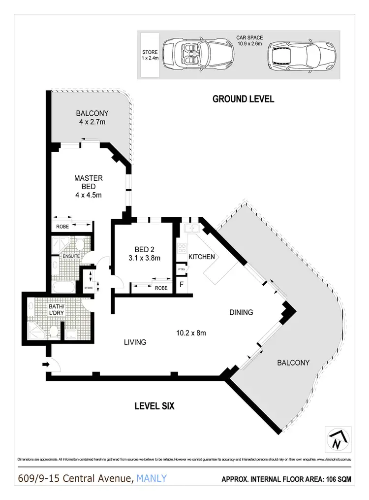 Floorplan of Homely apartment listing, 609/9-15 Central Avenue, Manly NSW 2095