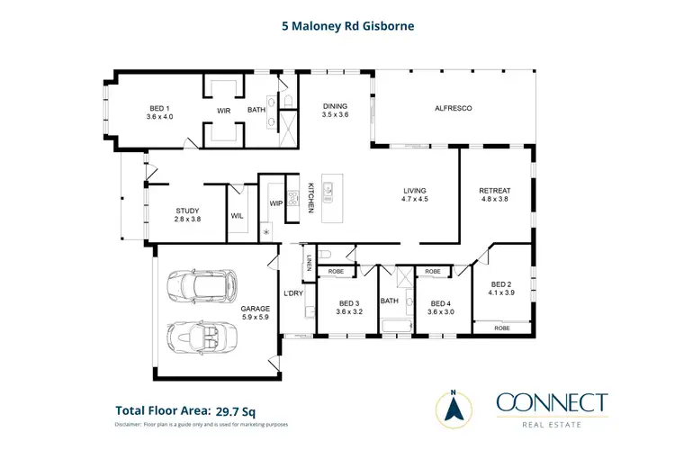Floorplan of Homely house listing, 5 Maloney Road, Gisborne VIC 3437