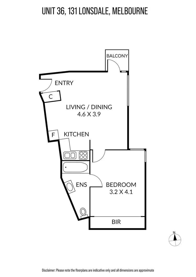 Floorplan of Homely apartment listing, 36/131 Lonsdale Street, Melbourne VIC 3000