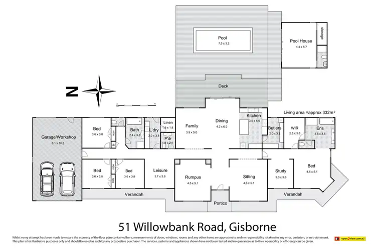 Floorplan of Homely house listing, 51 Willowbank Road, Gisborne VIC 3437