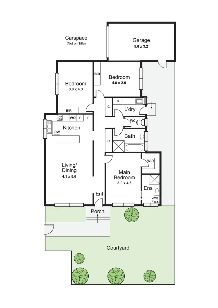Floorplan of Homely unit listing, 1/26 Coorigil Road, Carnegie VIC 3163