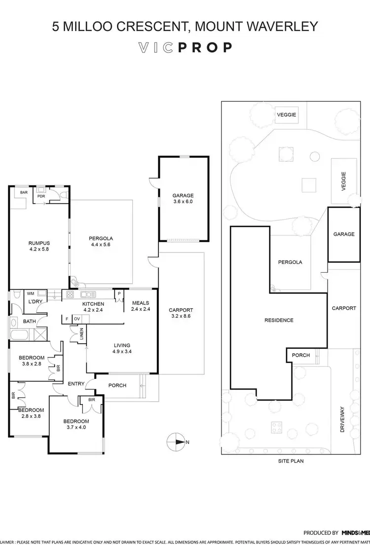 Floorplan of Homely house listing, 5 Milloo Crescent, Mount Waverley VIC 3149