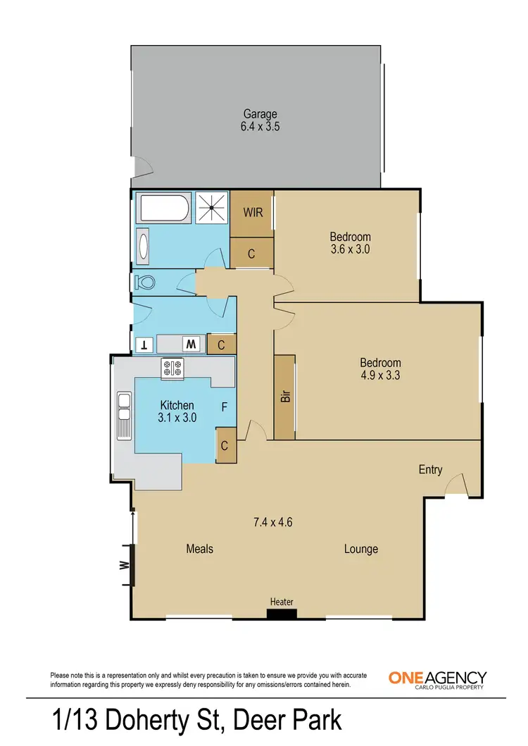 Floorplan of Homely unit listing, 1 & 2/13 Doherty Street, Deer Park VIC 3023