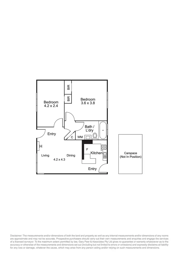 Floorplan of Homely apartment listing, 2/342 Carlisle Street, Balaclava VIC 3183