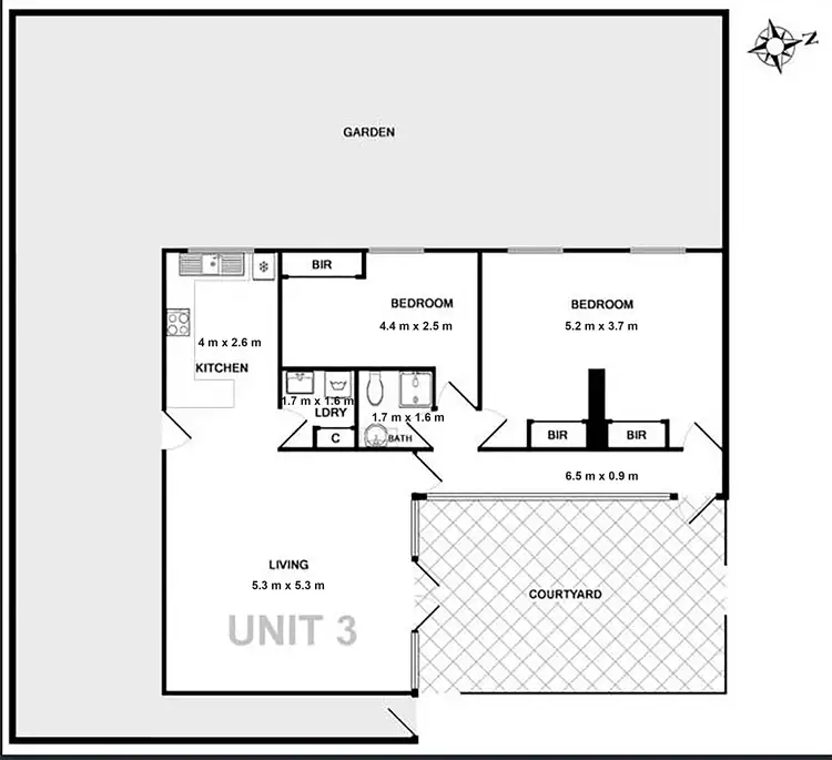 Floorplan of Homely unit listing, 3/27 Barcelona Street, Box Hill VIC 3128