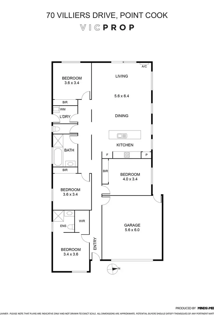 Floorplan of Homely house listing, 70 Villiers Drive, Point Cook VIC 3030