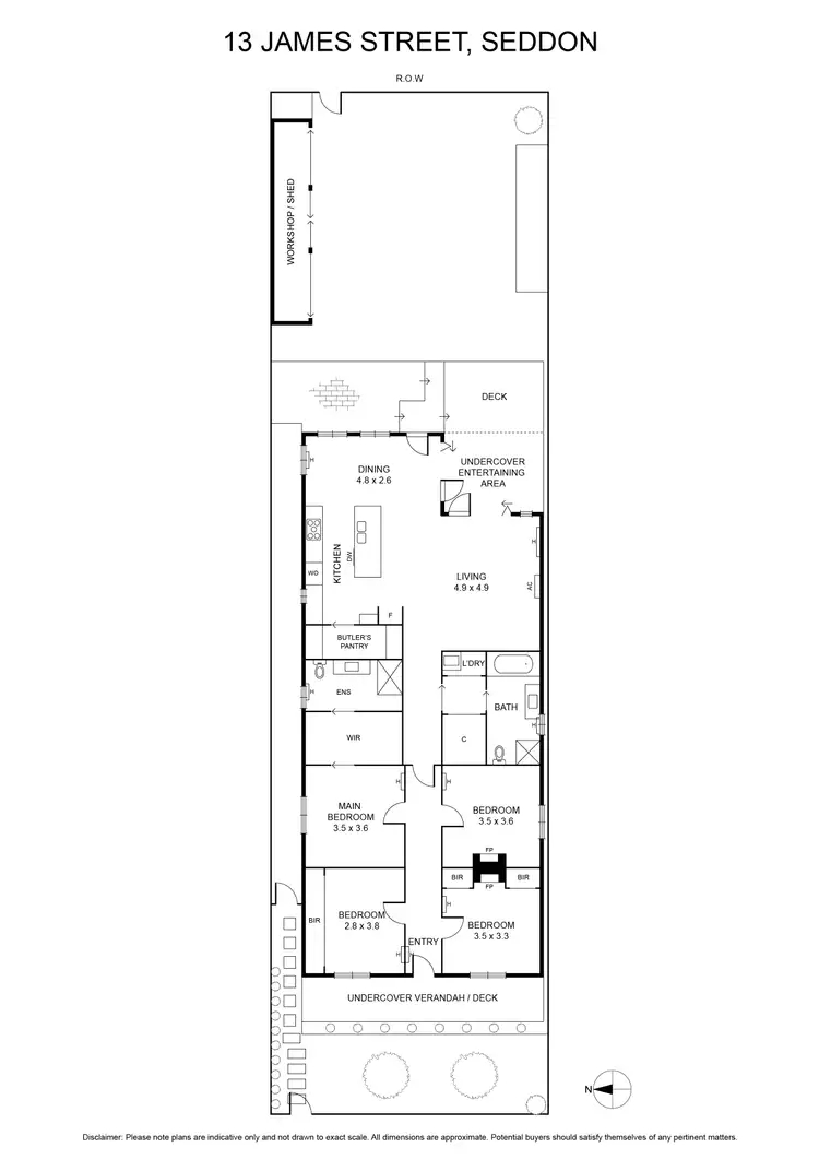 Floorplan of Homely house listing, 13 James Street, Seddon VIC 3011