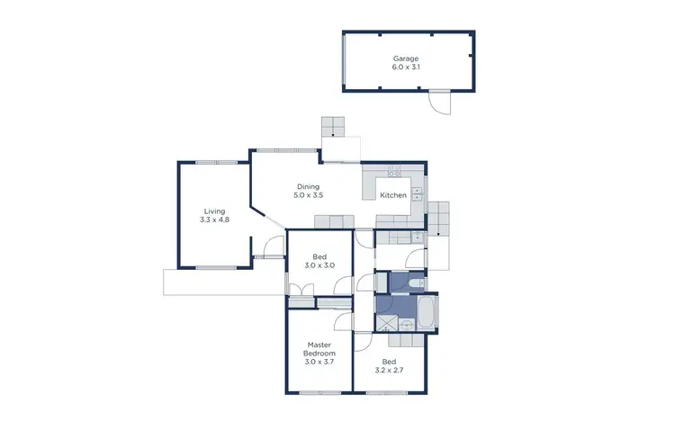 Floorplan of Homely unit listing, 1/4 Wedge Crescent, Rowville VIC 3178