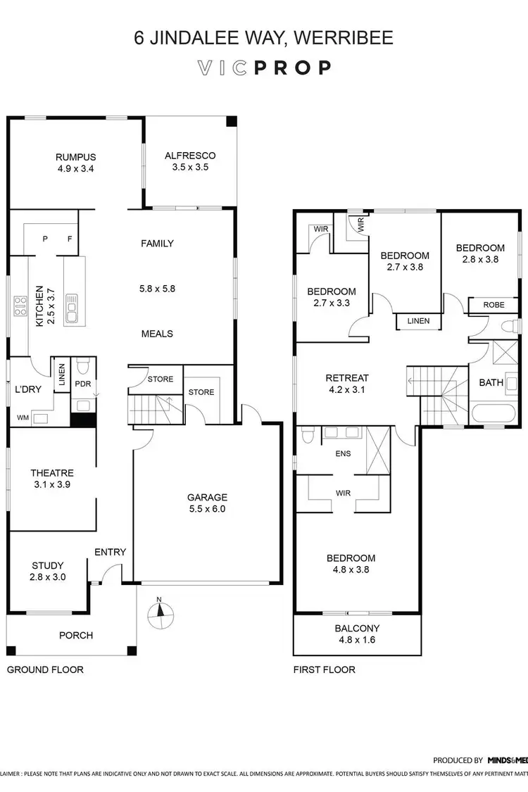 Floorplan of Homely house listing, 6 Jindalee Way, Werribee VIC 3030