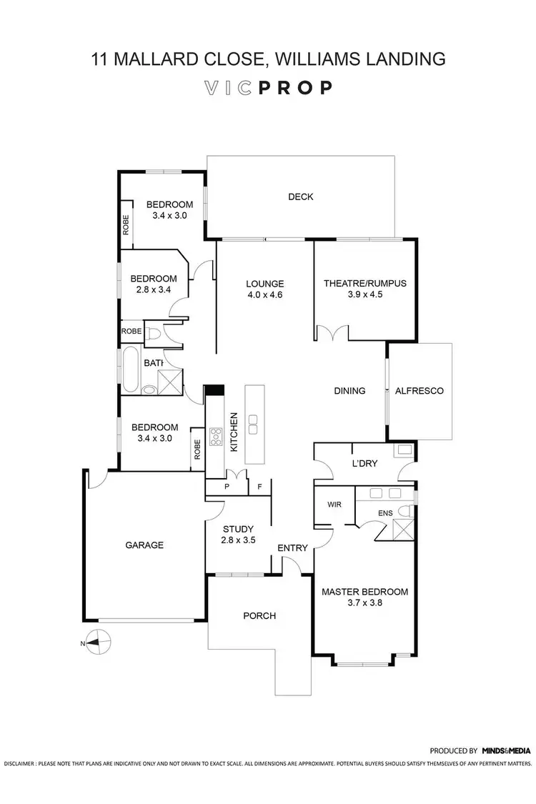 Floorplan of Homely house listing, 11 Mallard Close, Williams Landing VIC 3027