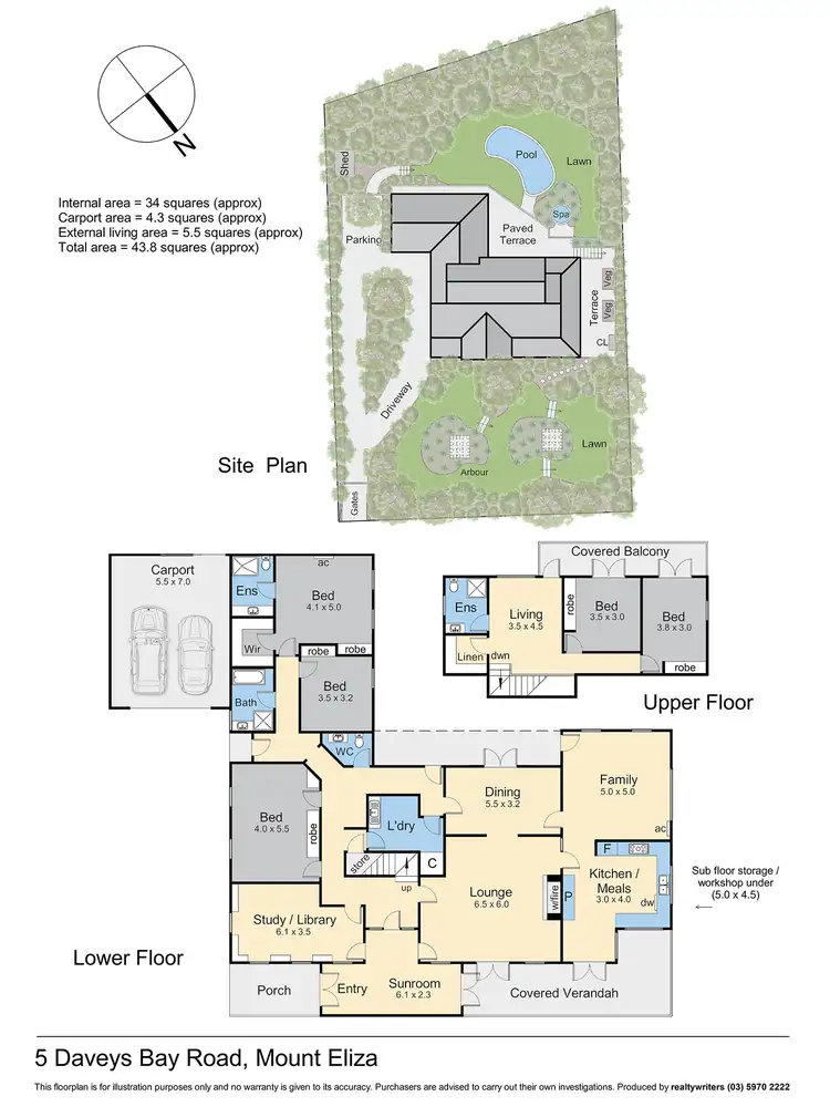 Floorplan of Homely house listing, 5 Daveys Bay Road, Mount Eliza VIC 3930