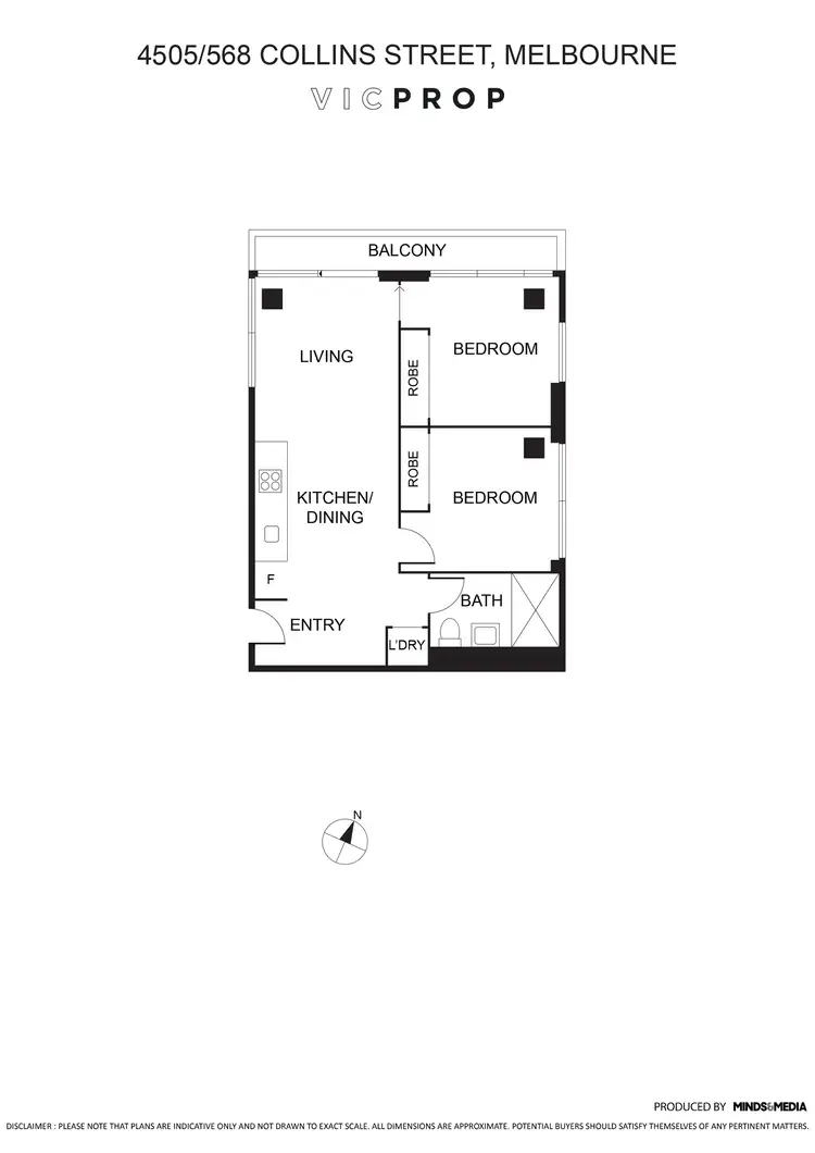 Floorplan of Homely apartment listing, 4505/568 Collins Street, Melbourne VIC 3000