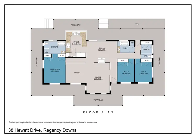 Floorplan of Homely house listing, 38 Hewett Drive, Regency Downs QLD 4341
