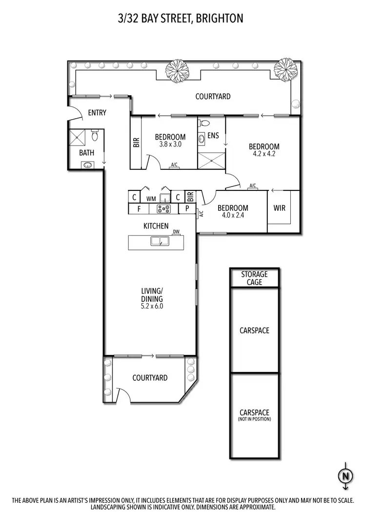 Floorplan of Homely apartment listing, 3/32 Bay Street, Brighton VIC 3186