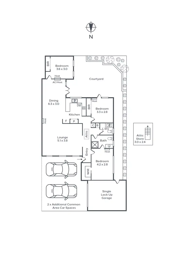 Floorplan of Homely unit listing, 3/343 St Kilda Street, Brighton VIC 3186