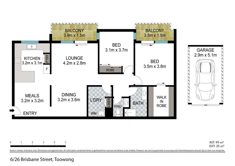 Floorplan of Homely unit listing, 6/26 Brisbane Street, Toowong QLD 4066