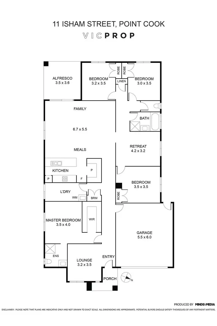 Floorplan of Homely house listing, 11 Isham Street, Point Cook VIC 3030