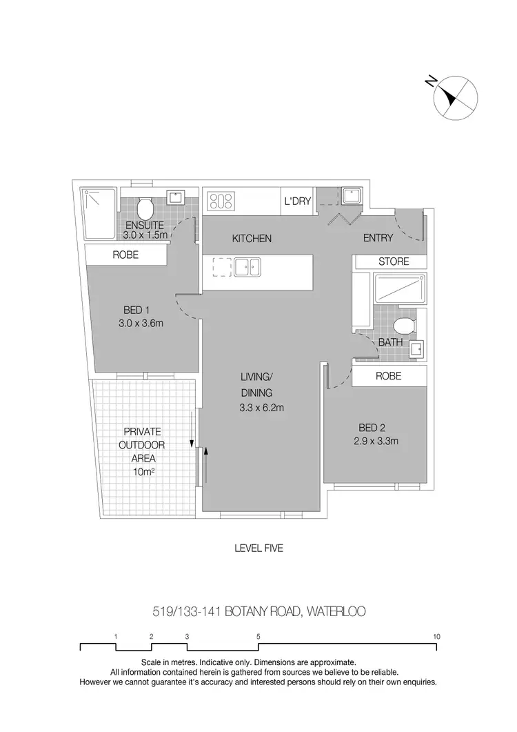 Floorplan of Homely apartment listing, 519/133-141 Botany Road, Waterloo NSW 2017