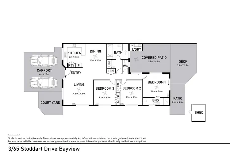 Floorplan of Homely unit listing, 3/65 Stoddart Drive, Bayview NT 820