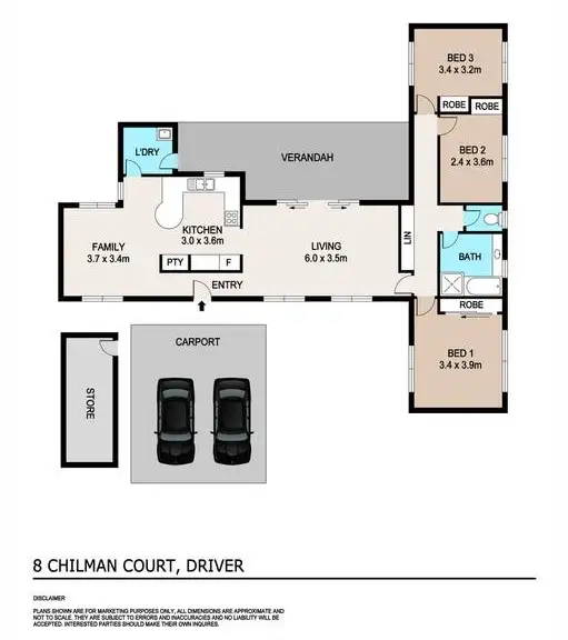 Floorplan of Homely house listing, 8 Chilman Court, Driver NT 830