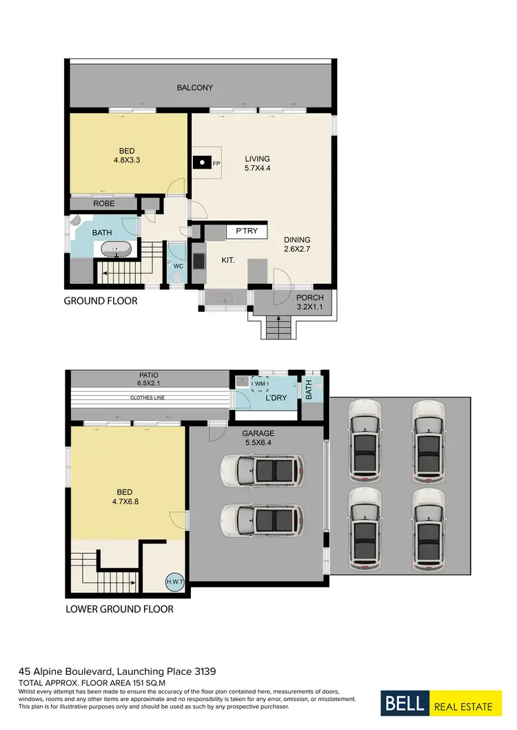 Floorplan of Homely house listing, 45 Alpine Boulevard, Launching Place VIC 3139
