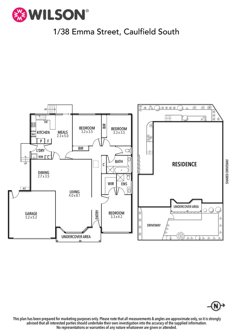 Floorplan of Homely villa listing, 1/38 Emma Street, Caulfield South VIC 3162