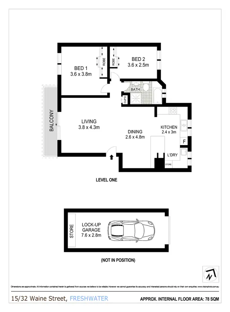 Floorplan of Homely apartment listing, 15/32 Waine Street, Freshwater NSW 2096