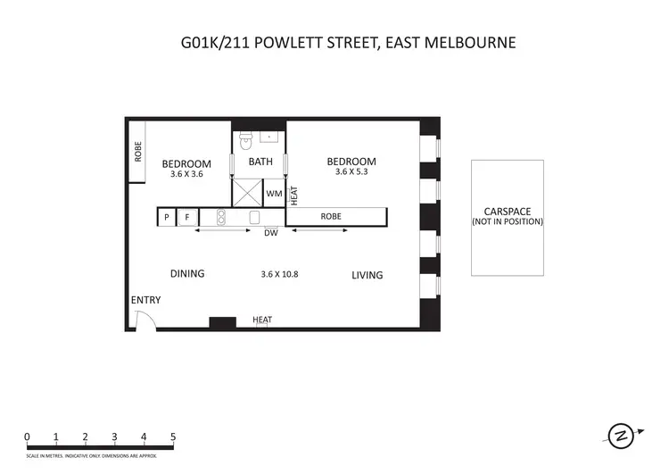 Floorplan of Homely apartment listing, G01K/211 Powlett Street, East Melbourne VIC 3002