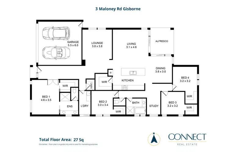 Floorplan of Homely house listing, 3 Maloney Road, Gisborne VIC 3437