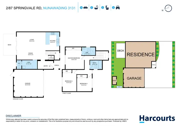 Floorplan of Homely townhouse listing, 2/87 Springvale Road, Nunawading VIC 3131