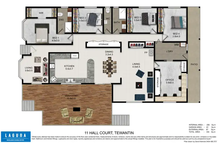Floorplan of Homely house listing, 11 Hall Court, Tewantin QLD 4565
