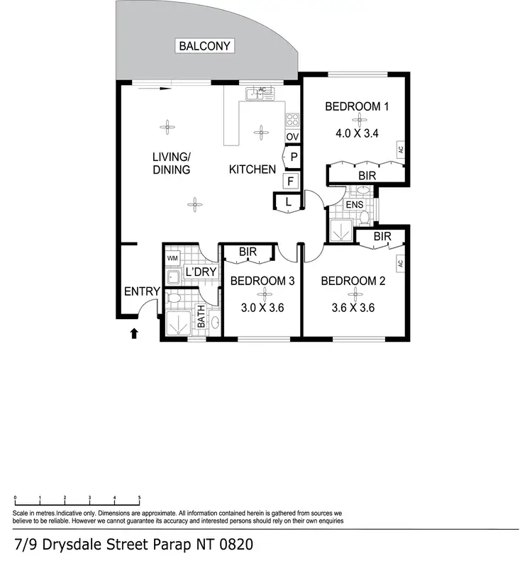 Floorplan of Homely unit listing, 7/9 Drysdale Street, Parap NT 820