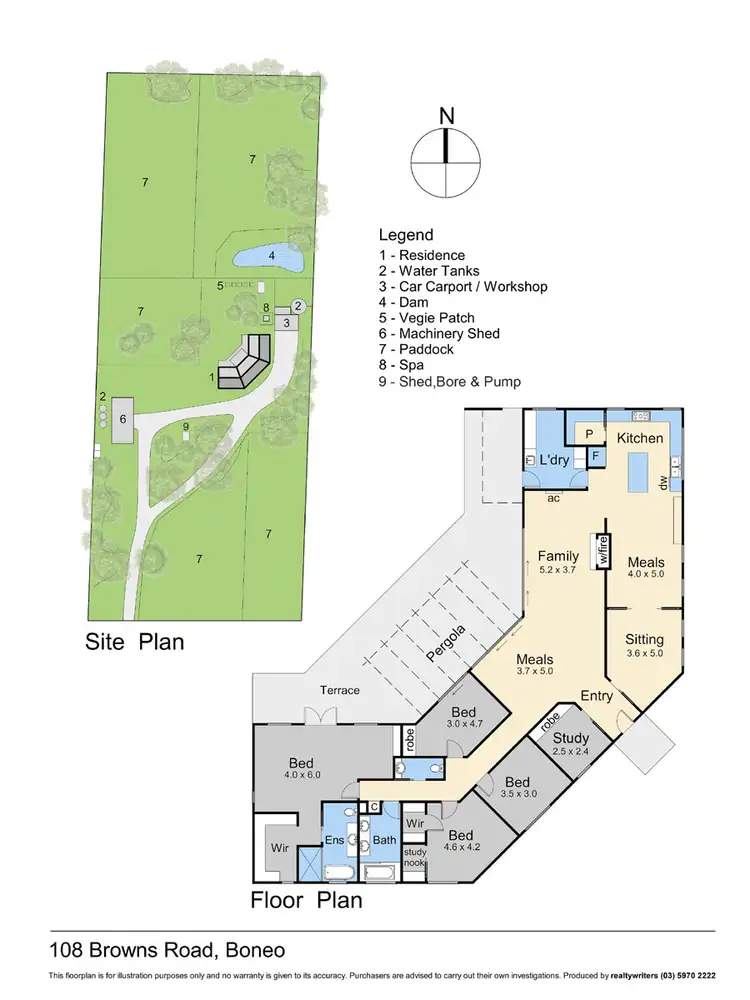 Floorplan of Homely rural property listing, 108 Browns Road, Boneo VIC 3939