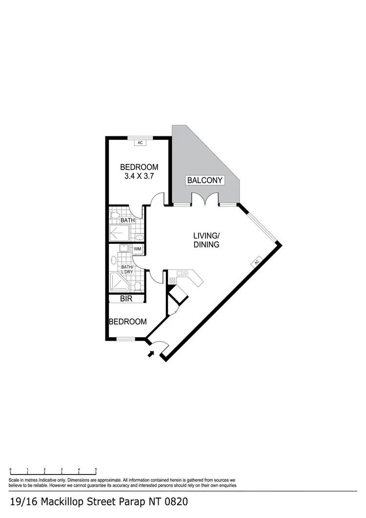 Floorplan of Homely unit listing, 19/16 Mackillop Street, Parap NT 820