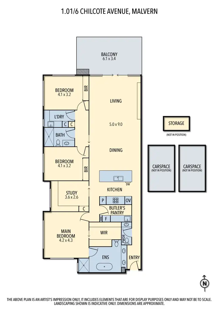 Floorplan of Homely apartment listing, 1.01/6 Chilcote Avenue, Malvern VIC 3144