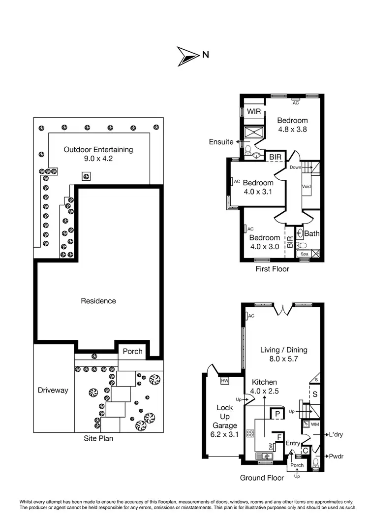 Floorplan of Homely townhouse listing, 3/77 Allison Road, Elsternwick VIC 3185