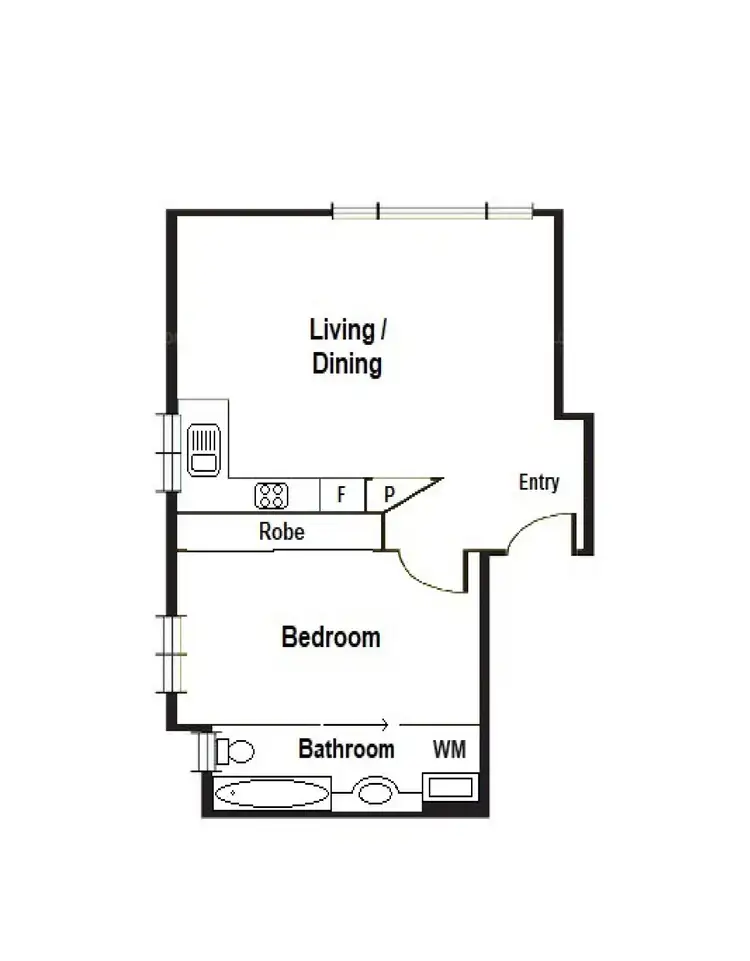 Floorplan of Homely apartment listing, 802/260 Little Collins Street, Melbourne VIC 3000