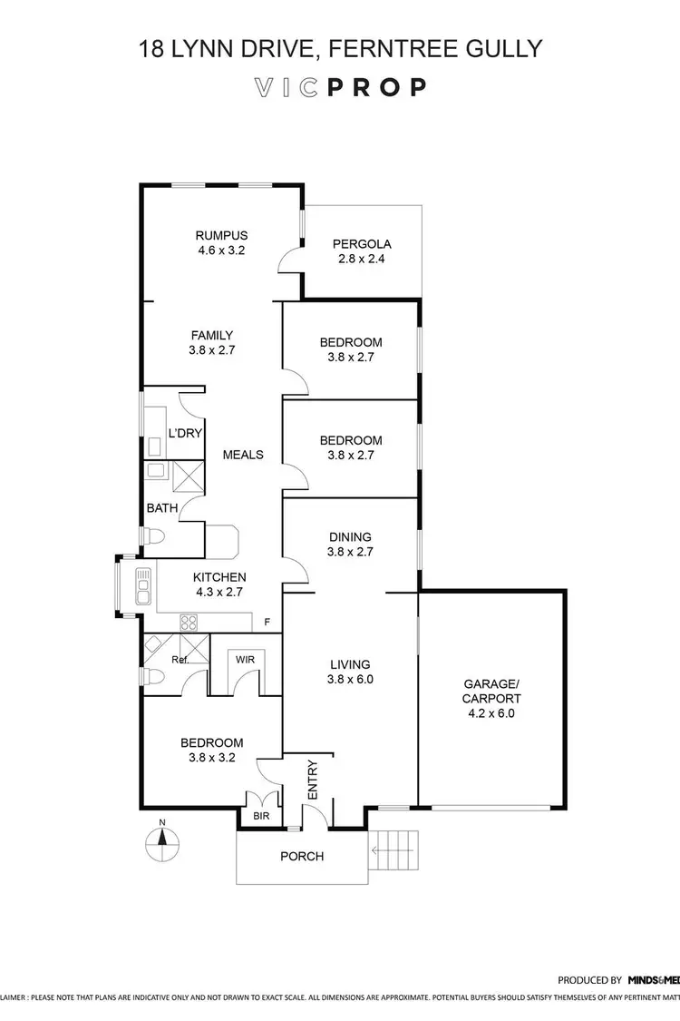 Floorplan of Homely house listing, 18 Lynn Drive, Ferntree Gully VIC 3156